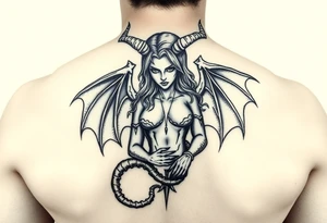Devil protecting Lilith tattoo idea