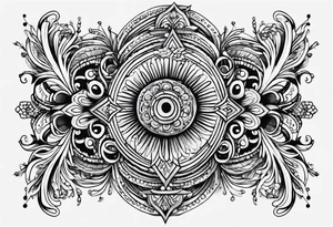 winding dotted line with X tattoo idea