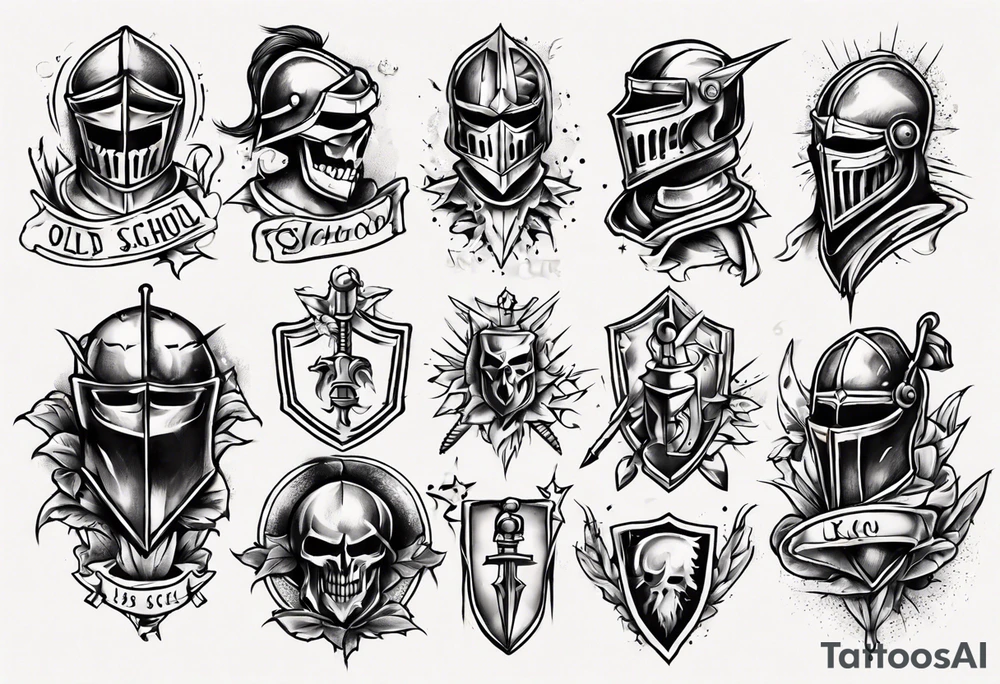 Old school tattoos knight tattoo idea