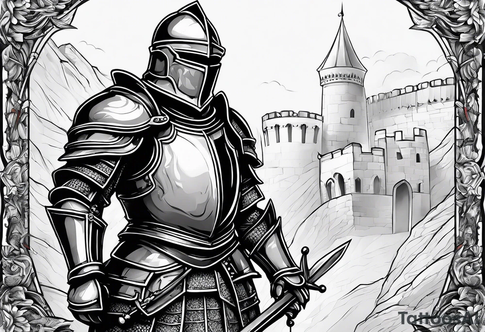 knight in armor tattoo idea