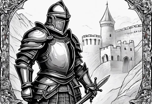 knight in armor tattoo idea