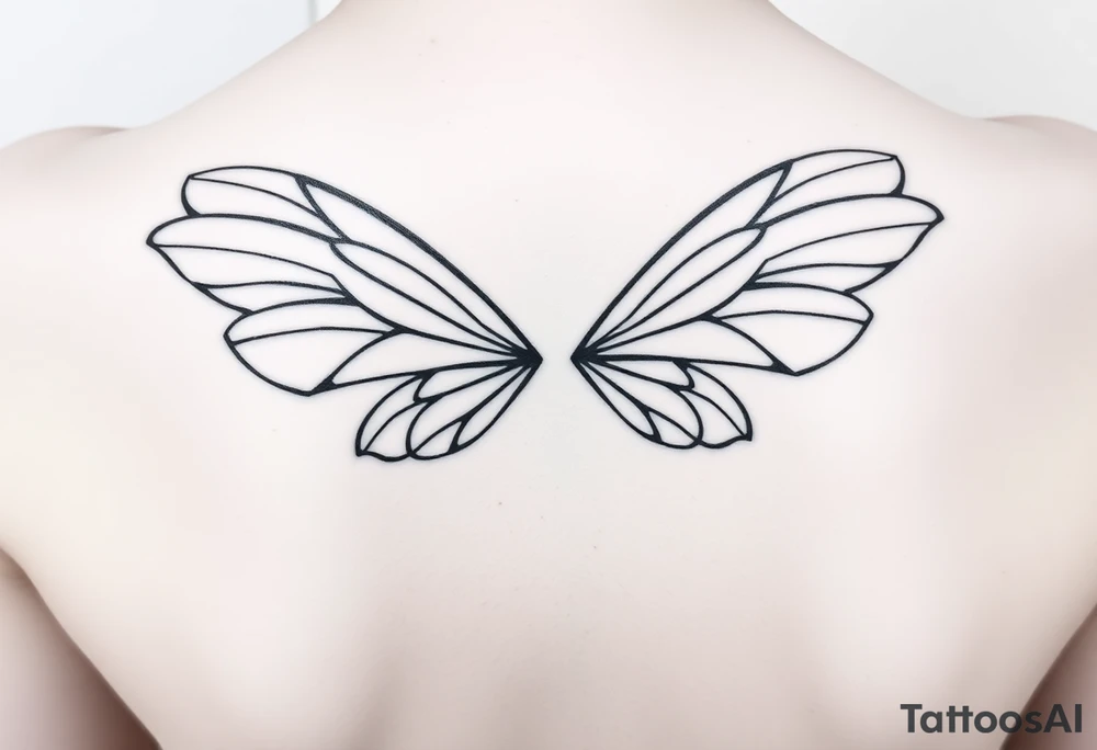 Dark fairy wings tattoo idea