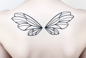 Dark fairy wings tattoo idea