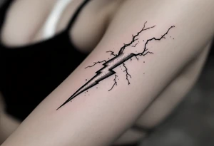 Lightning bolts striking tattoo idea