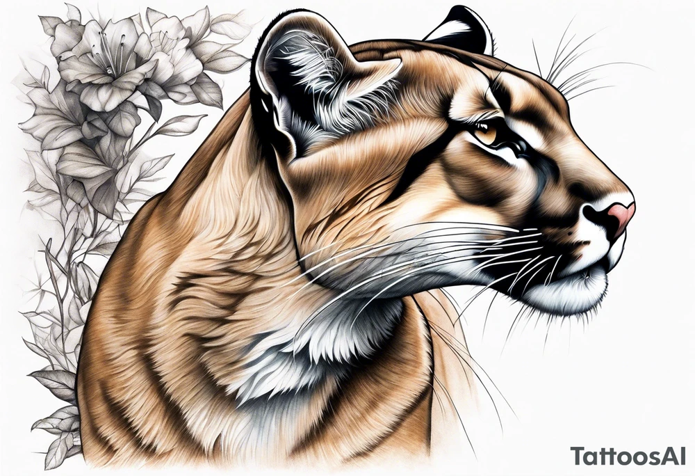 puma stalking tattoo idea