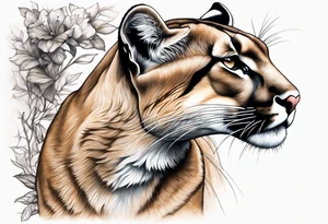 puma stalking tattoo idea
