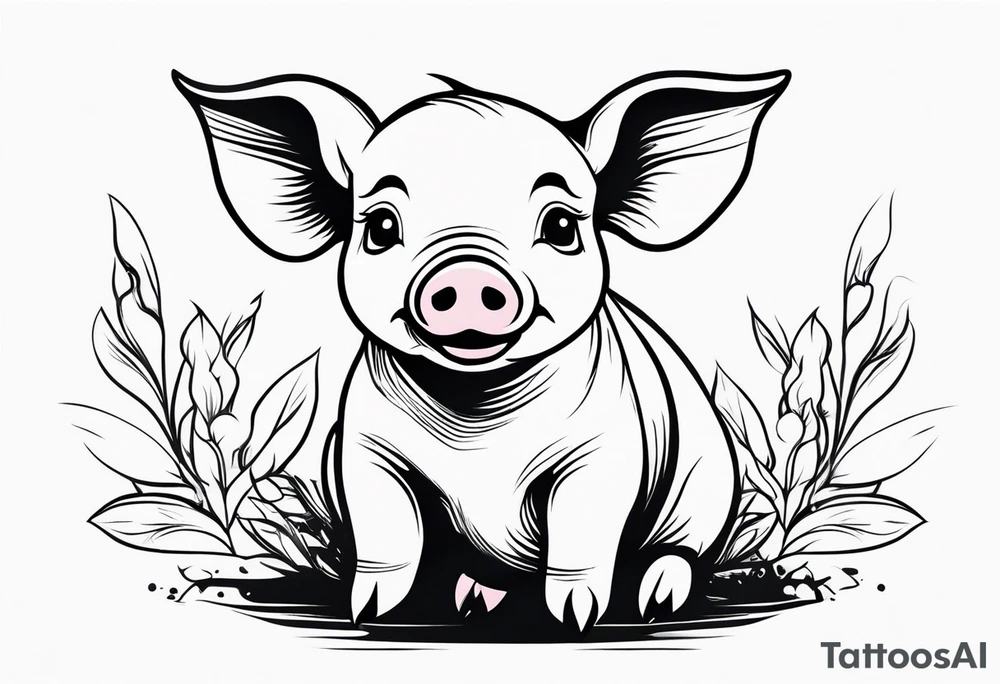very cute piglet.
outline only
black and white only tattoo idea very cute piglet.
outline only
black and white only tattoo idea