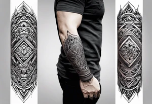 forearm masculine narrow band tattoo with rope tattoo idea