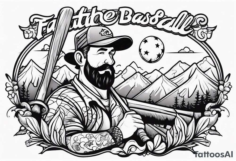 Father baseball hunting tattoo idea