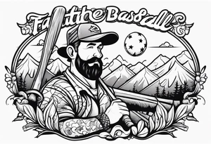 Father baseball hunting tattoo idea