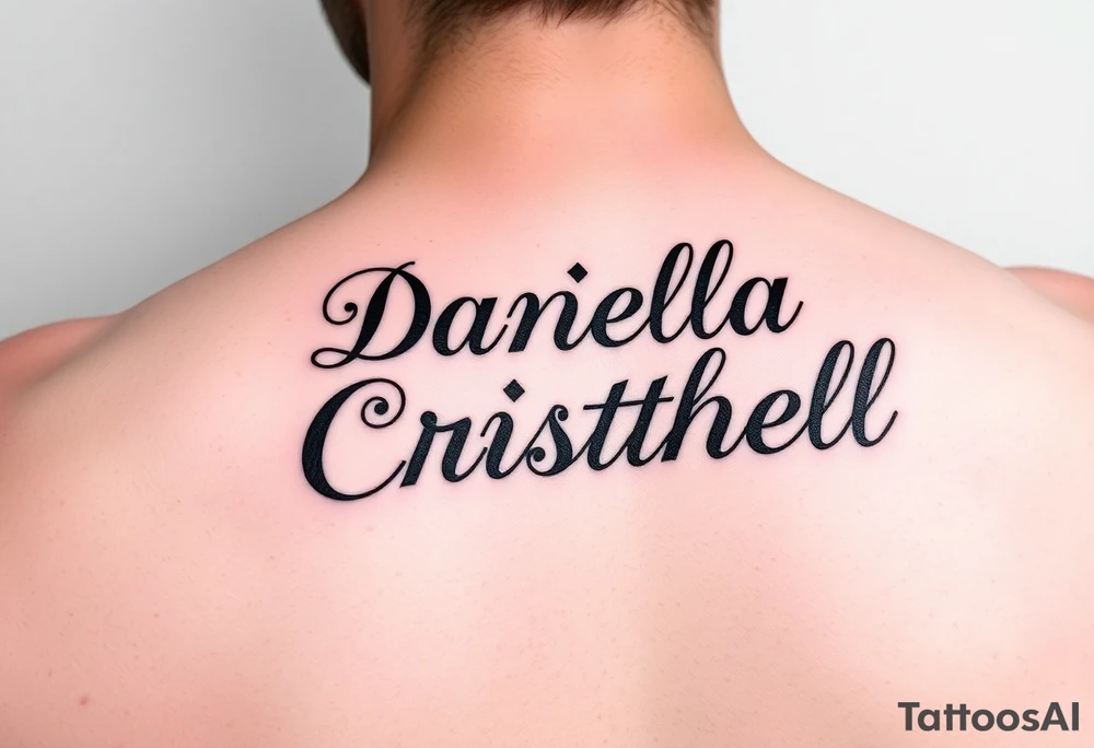 Name tattoo of Daniella , Adrian , Cristhell tattoo idea