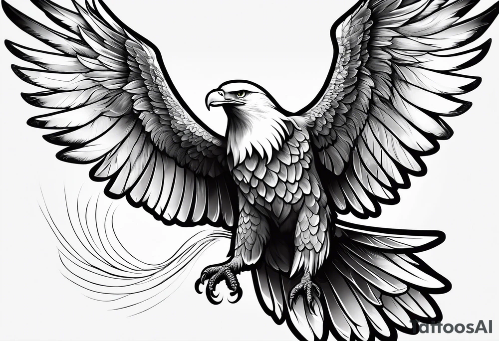 Eagle and a White Dove tattoo idea