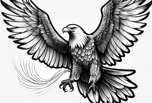 Eagle and a White Dove tattoo idea