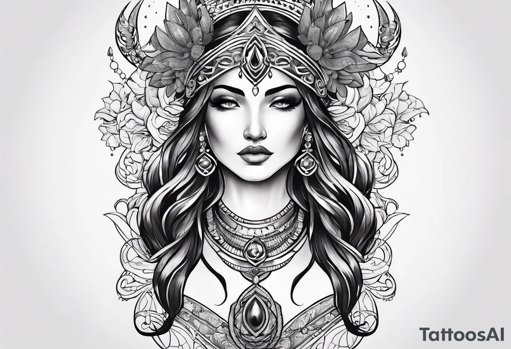 Scorpio goddess tattoo idea