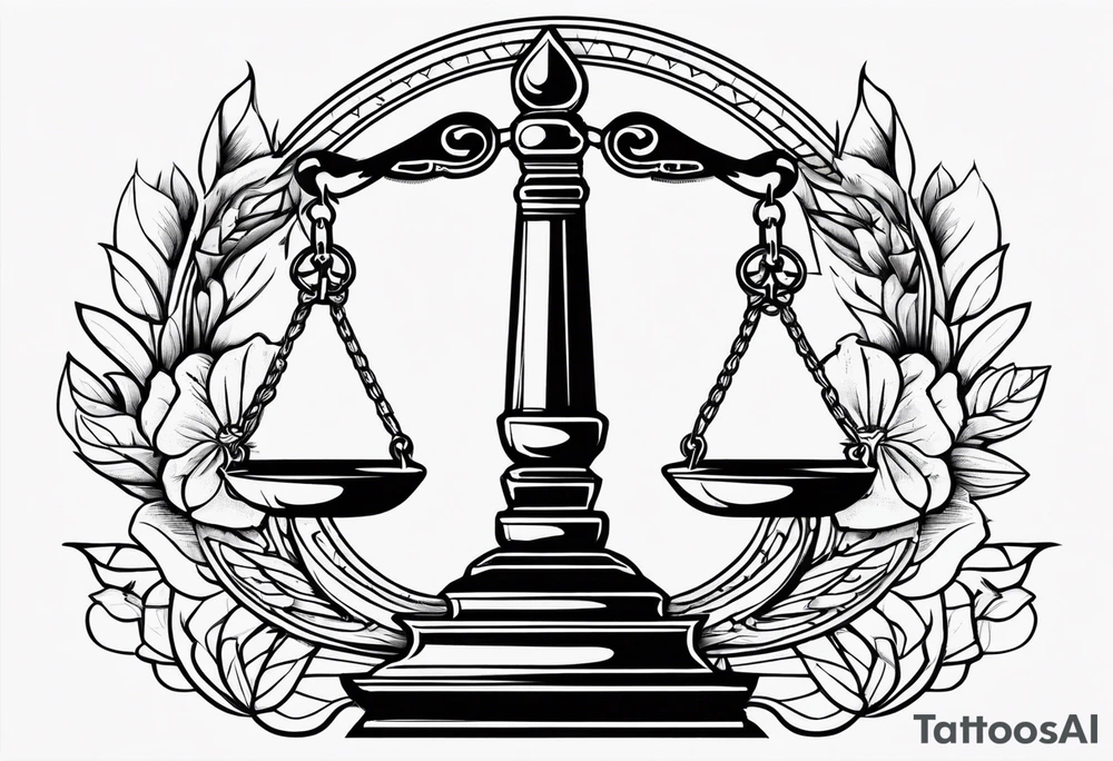 Scale of justice tattoo idea