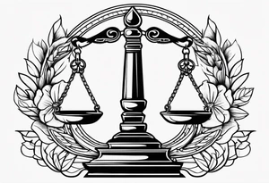 Scale of justice tattoo idea