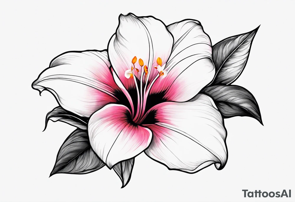 Mandevilla flowers tattoo idea