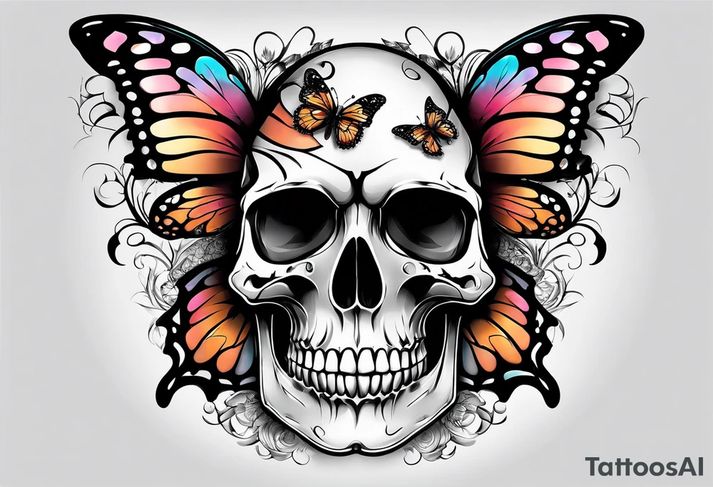 A butterfly that looks like a skull. tattoo idea