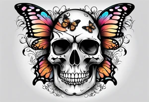 A butterfly that looks like a skull. tattoo idea