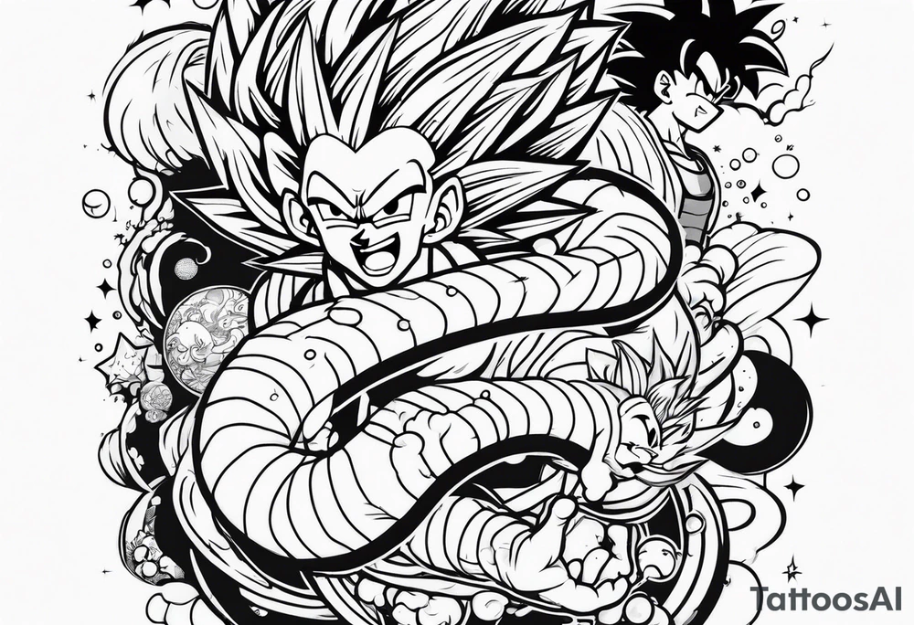 Dragon ball z sleeve tattoo idea