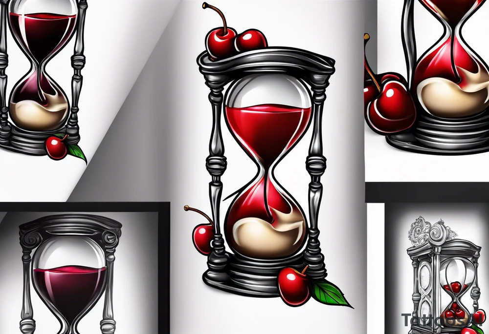 Cherry hourglass tattoo idea