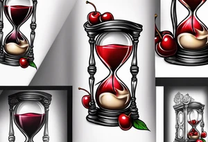Cherry hourglass tattoo idea