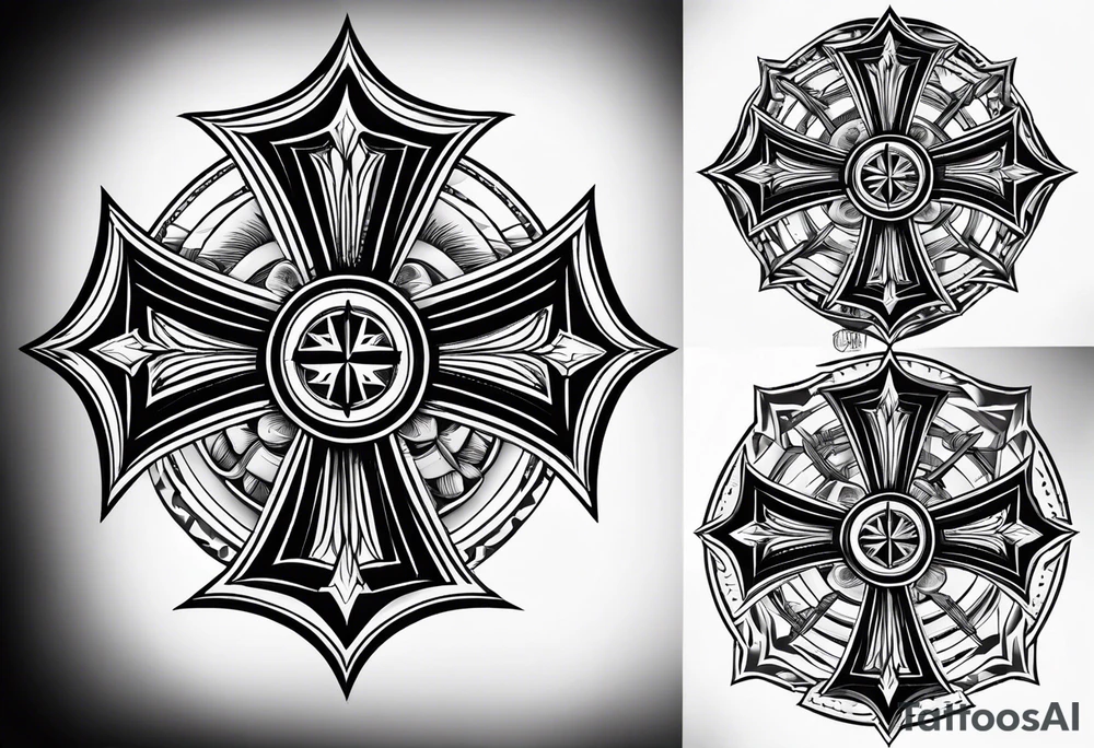Maltese cross tattoo idea