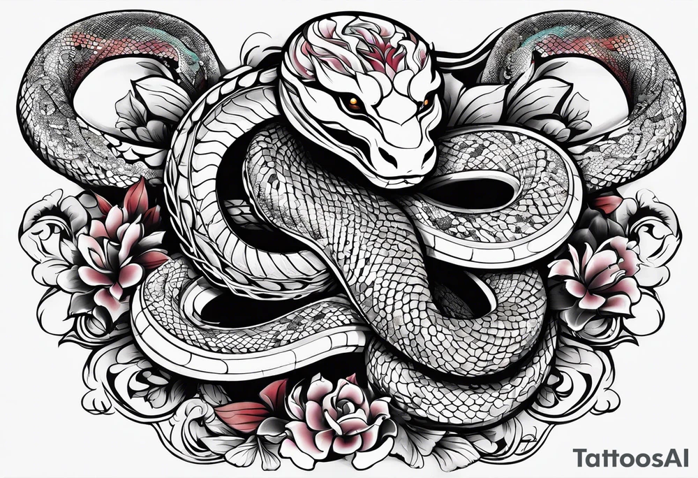 111, snakes, religious number of quote tattoo idea