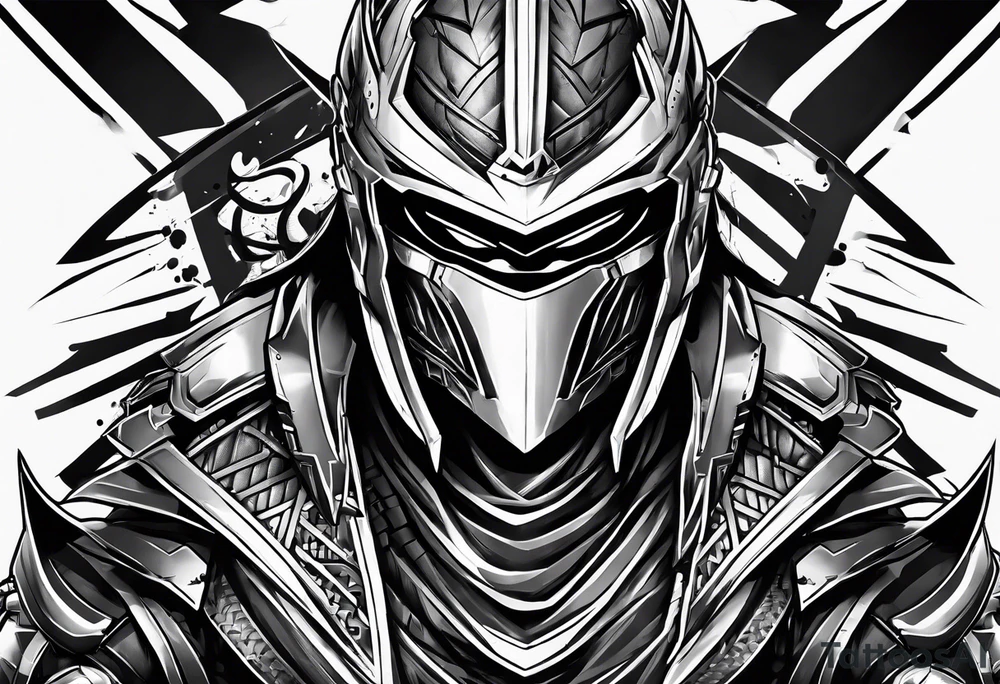 Robot ninja warrior tattoo idea