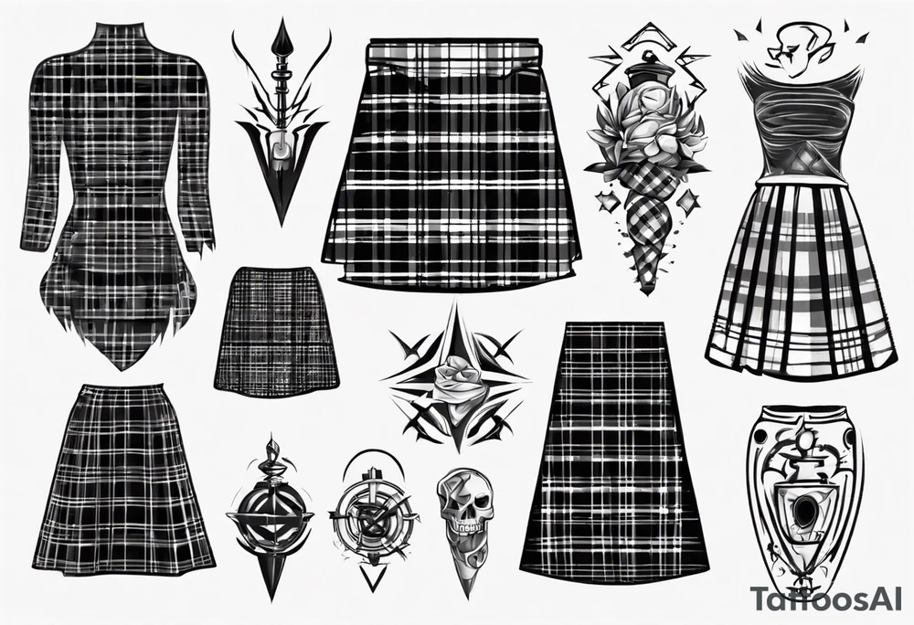 tartan skirt tattoo idea