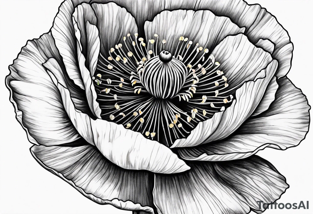 poppy design tattoo idea