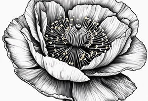 poppy design tattoo idea