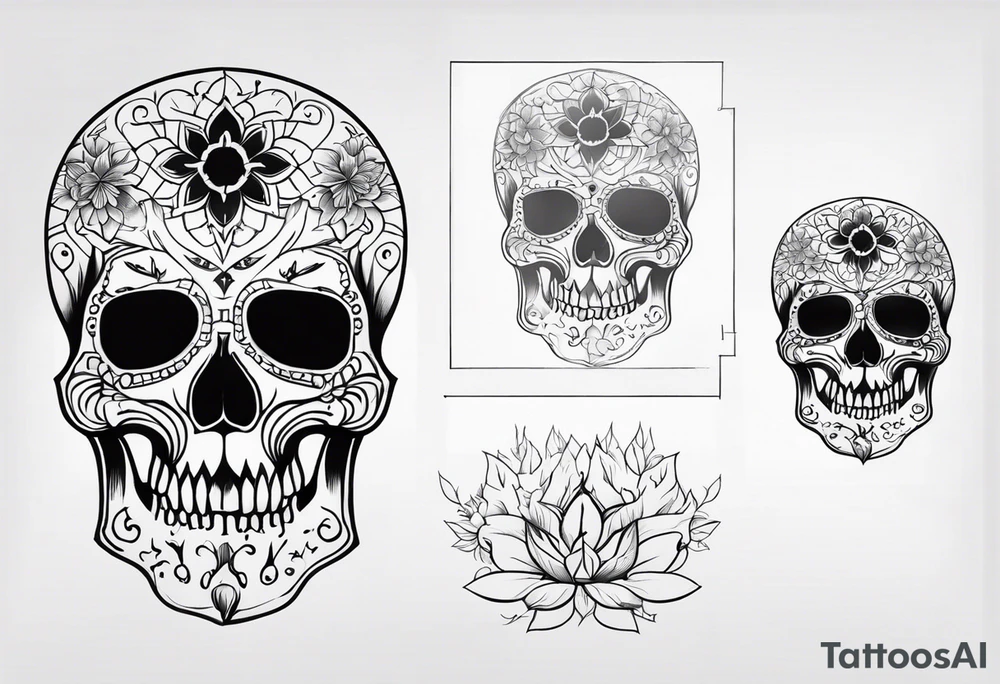 Mysterious Skull tattoo idea