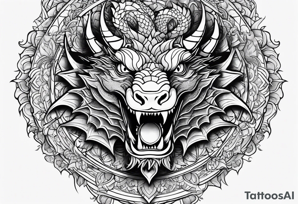 Dragon Mandala tattoo idea