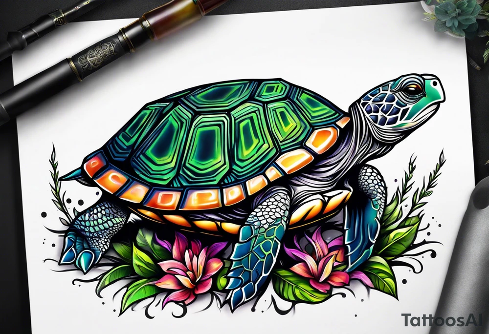 turtle rabbit tattoo idea