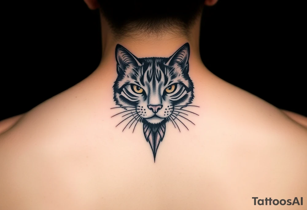 black cat tattoo idea