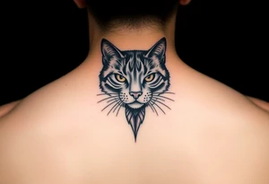 black cat tattoo idea
