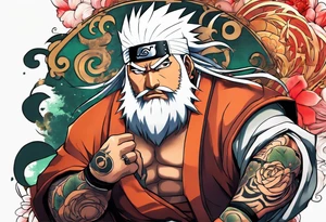 Jiraiya in Sage mode from the anime naruto tattoo idea