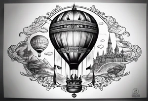 hotballoon ornemental tattoo idea
