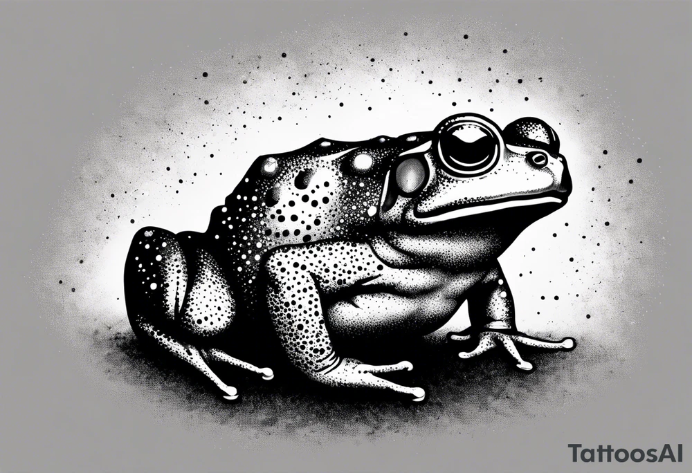 A toad in a thunderstorm tattoo idea