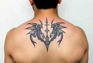 dos escorpiones protegen a la justicia ciega tattoo idea