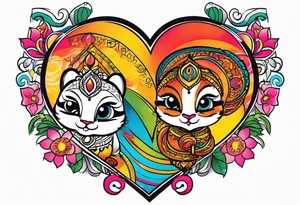In hart name Deepak and rimpi tattoo idea