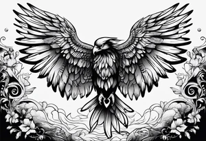 Wings on back tattoo idea