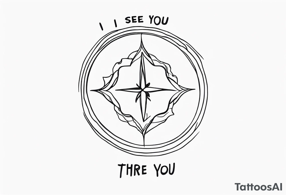 Quote “I see you there” tattoo idea