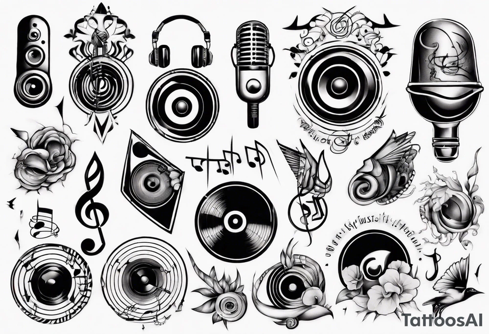 music sound tattoo idea