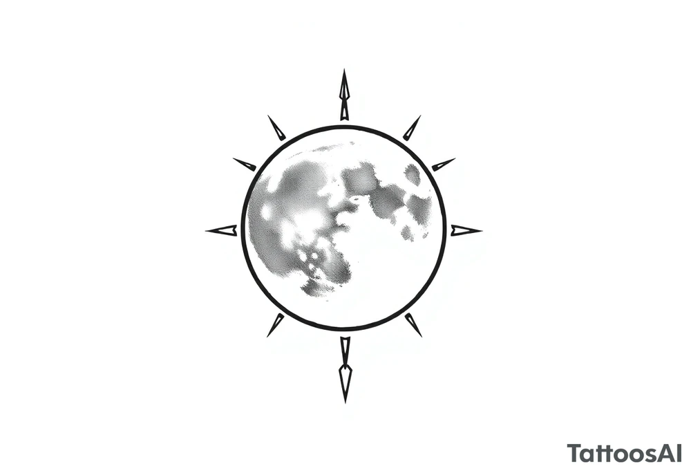 sacred moon tattoo idea