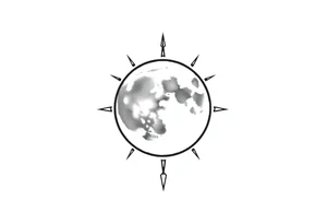 sacred moon tattoo idea