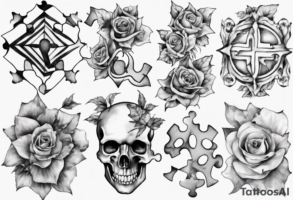 jigsaw puzzle tattoo idea