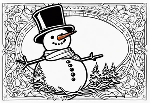 snowman tattoo idea