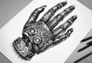 Robot Hand tattoo idea